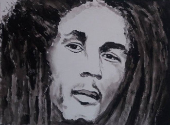 Zeitgenössisches Werk mit dem Titel « bob marley », Erstellt von SUZON