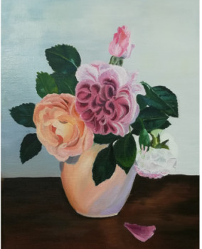 Zeitgenössisches Werk mit dem Titel « Bouquet de mon jardin », Erstellt von DOMINIQUE PALIS