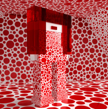 Zeitgenössisches Werk mit dem Titel « Yayoi Kusama hommage / acte 1 », Erstellt von DAJIù