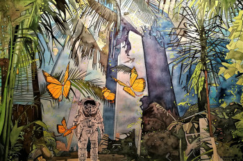 Zeitgenössisches Werk mit dem Titel « MEETING THE BUTTERFLIES », Erstellt von ANTHONY DANZO