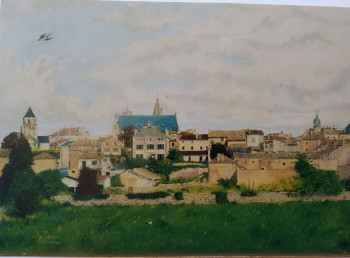 Zeitgenössisches Werk mit dem Titel « Melle le quartier Fossemagne. », Erstellt von DIDIER SITAUD