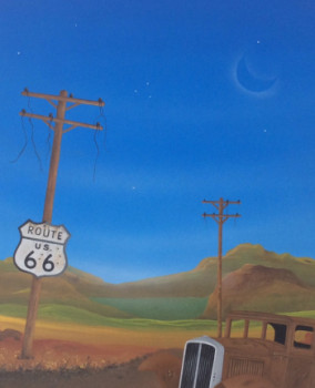 Zeitgenössisches Werk mit dem Titel « 622.   Route 66 », Erstellt von IVE FONTAINE