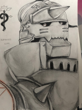 Zeitgenössisches Werk mit dem Titel « Alphonse Elric, fullmetal alchimiste brotherhood », Erstellt von ENMA