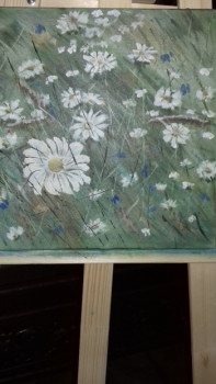 Zeitgenössisches Werk mit dem Titel « Champ de marguerites », Erstellt von NICOLE SOUFFRAN