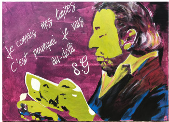 Zeitgenössisches Werk mit dem Titel « Gainsbourg et le billet de banque », Erstellt von SILVIA  PANZA