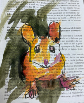 Zeitgenössisches Werk mit dem Titel « ma petite souris 1 », Erstellt von VIVIANE LESZCZYNSKI