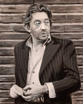 Zeitgenössisches Werk mit dem Titel « Gainsbourg portrait », Erstellt von VINCENT REMETTER