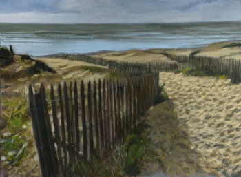 Zeitgenössisches Werk mit dem Titel « on a marché sur la dune », Erstellt von CORINNE QUIBEL