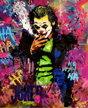 Zeitgenössisches Werk mit dem Titel « The JOKER », Erstellt von ICHARCREATION