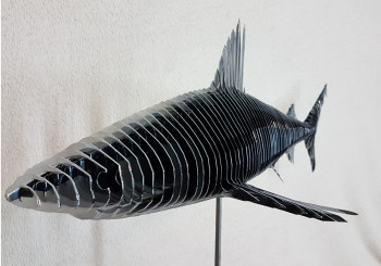 Zeitgenössisches Werk mit dem Titel « Chromium Shark », Erstellt von JEAN-LUC NEGRO