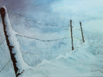 Zeitgenössisches Werk mit dem Titel « la neige », Erstellt von MICHELE LEDOUX