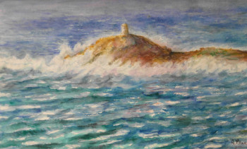 Zeitgenössisches Werk mit dem Titel « Péninsule:" punta d'Omigna" en Corse . juillet 2000 », Erstellt von AMALIA MEREU