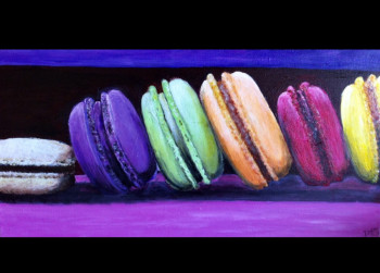 Zeitgenössisches Werk mit dem Titel « Macarons gourmands », Erstellt von PATRICIA DELEY