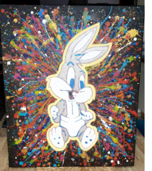 Zeitgenössisches Werk mit dem Titel « Baby bugs bunny », Erstellt von FLOCO