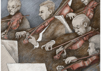 Zeitgenössisches Werk mit dem Titel « Violons », Erstellt von KIZOU DUMAS