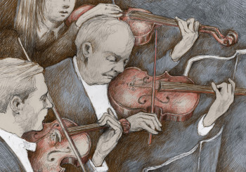 Zeitgenössisches Werk mit dem Titel « Violons 2 », Erstellt von KIZOU DUMAS