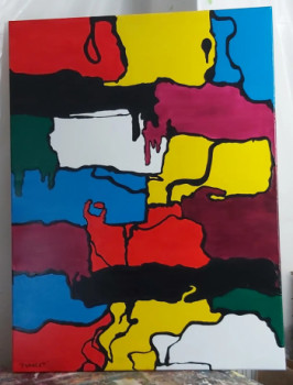 Zeitgenössisches Werk mit dem Titel « Tableau moderne abstrait 6 », Erstellt von PATRICE PAINTING