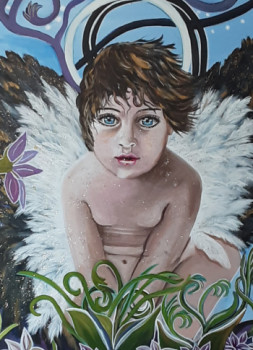 Zeitgenössisches Werk mit dem Titel « Petit ange », Erstellt von TANOPOULOSART