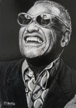 Zeitgenössisches Werk mit dem Titel « RAY CHARLES », Erstellt von RICHY WAM K