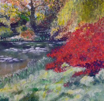 Zeitgenössisches Werk mit dem Titel « Le jardin de Claude monet », Erstellt von PATRICIA DELEY