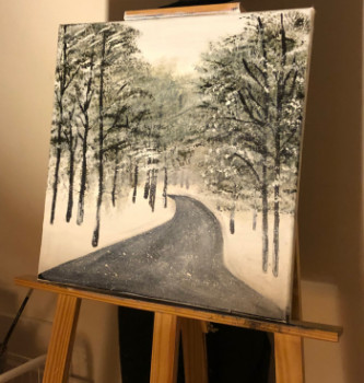 Zeitgenössisches Werk mit dem Titel « promenade hivernale », Erstellt von CARLA DERVIEUX