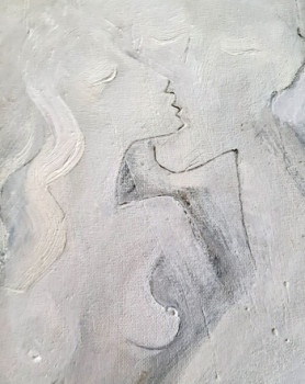 Zeitgenössisches Werk mit dem Titel « Les amants (vendue) », Erstellt von KELLESTOM