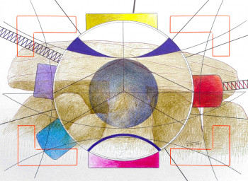 Zeitgenössisches Werk mit dem Titel « lieux mémoire lieux sacrés 4 », Erstellt von FERREIRA-ROCHA  /  LUARFR