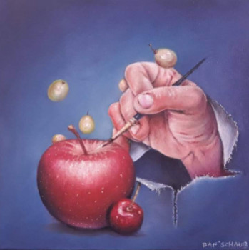 Zeitgenössisches Werk mit dem Titel « La pomme », Erstellt von DAN' SCHAUB