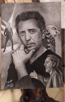 Zeitgenössisches Werk mit dem Titel « Portrait gad elmaleh », Erstellt von LUIGI DEPP