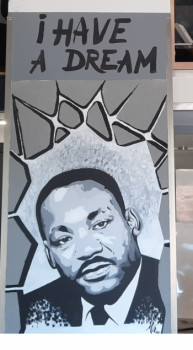 Zeitgenössisches Werk mit dem Titel « Martin Luther King », Erstellt von M.G