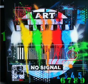 Zeitgenössisches Werk mit dem Titel « NO SIGNAL », Erstellt von CRAZYART DOMINIQUE DOERR