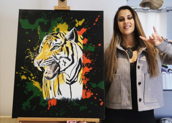 Zeitgenössisches Werk mit dem Titel « Mister tiger », Erstellt von CASSANDRA GOUNA