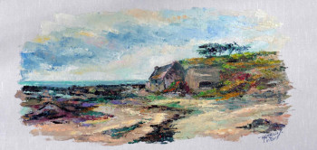 Zeitgenössisches Werk mit dem Titel « Concarneau la maison de gardes au Cabellou », Erstellt von MICHEL HAMELIN