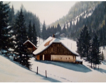 Zeitgenössisches Werk mit dem Titel « Neige haut doubs », Erstellt von BERNARD HOUZET