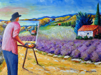 Zeitgenössisches Werk mit dem Titel « je peins la Provence », Erstellt von MARC LEJEUNE