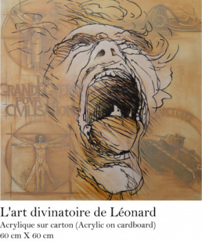 Zeitgenössisches Werk mit dem Titel « L'art divinatoire de Léonard », Erstellt von FISH