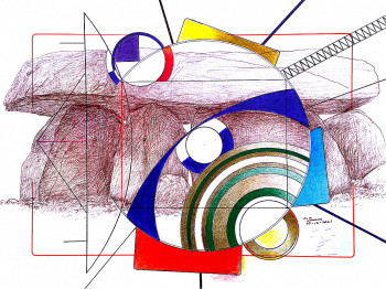 Zeitgenössisches Werk mit dem Titel « lieux du temps lieux sacrés 2 », Erstellt von FERREIRA-ROCHA  /  LUARFR