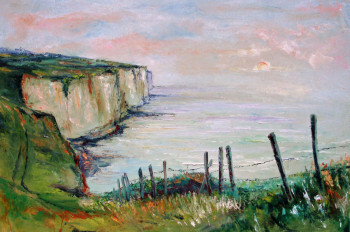 Zeitgenössisches Werk mit dem Titel « Falaises  à Etretat », Erstellt von MICHEL HAMELIN