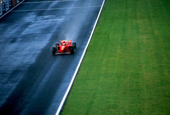 Zeitgenössisches Werk mit dem Titel « Michael Schumacher. Ferrari 1 », Erstellt von DOMINIQUE LEROY