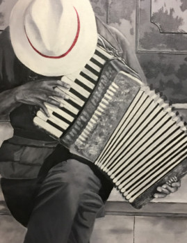 Zeitgenössisches Werk mit dem Titel « L’accordéoniste », Erstellt von MUPEIN