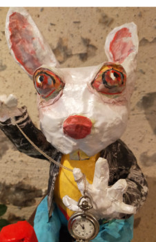 Zeitgenössisches Werk mit dem Titel « Lapin albinos », Erstellt von LAIZA GEORGET