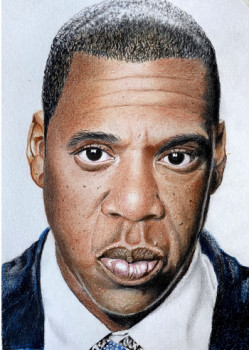 Zeitgenössisches Werk mit dem Titel « Portrait de Jay-Z », Erstellt von K-DOM