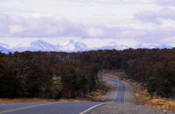 Zeitgenössisches Werk mit dem Titel « Vue sur la cordillère des Andes. Patagonie », Erstellt von DOMINIQUE LEROY