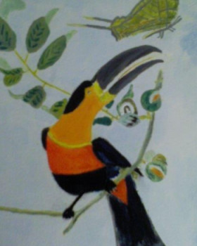 Zeitgenössisches Werk mit dem Titel « Toucan », Erstellt von CLAUDE