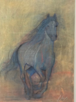 Zeitgenössisches Werk mit dem Titel « Bleu pony », Erstellt von PIERRE JOSEPH