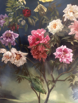 Zeitgenössisches Werk mit dem Titel « Pivoines au Jardin des Plantes, Paris », Erstellt von KEN YANG