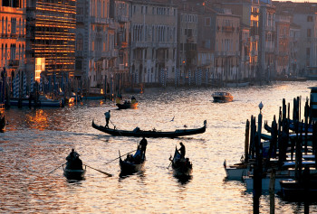 Zeitgenössisches Werk mit dem Titel « Grand canal de venise », Erstellt von DOMINIQUE LEROY