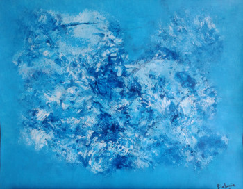 Zeitgenössisches Werk mit dem Titel « Effusion bleue », Erstellt von MYRIAM CARBONNIER