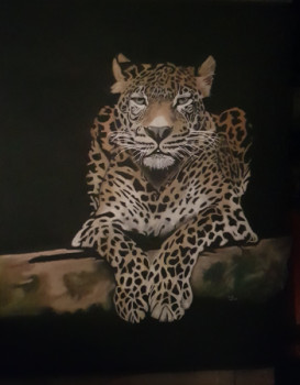 Zeitgenössisches Werk mit dem Titel « LEOPARD », Erstellt von SYLOU