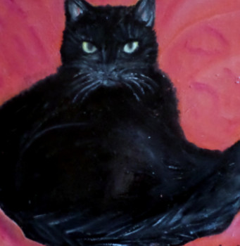 Zeitgenössisches Werk mit dem Titel « La chatte noire », Erstellt von SEREN